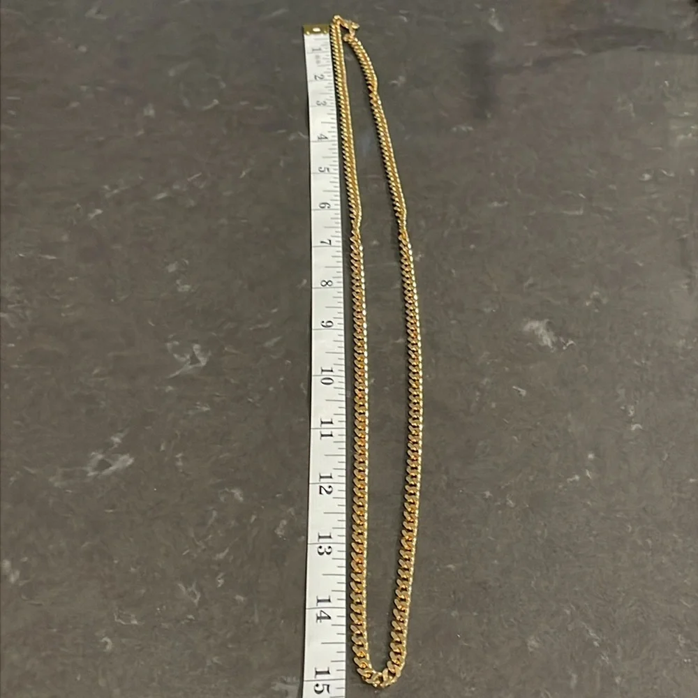 Gold Tone Link Chain Necklace - Picture 9 of 9